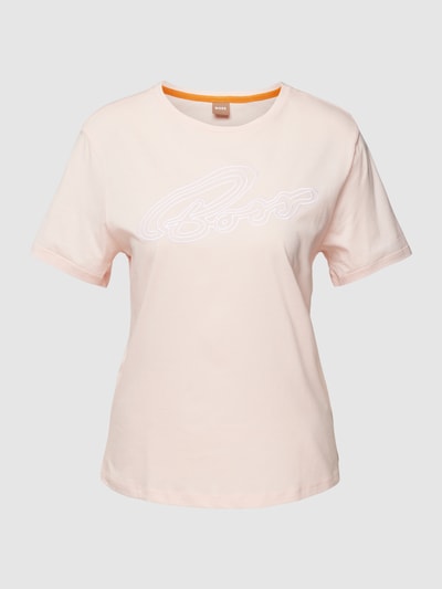 BOSS Orange T-Shirt mit Label-Stitching Modell 'Esummer' Rose 2