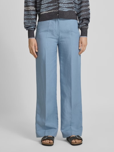 Scotch & Soda Wide leg stoffen broek van een mix van viscose en linnen Lichtblauw - 4