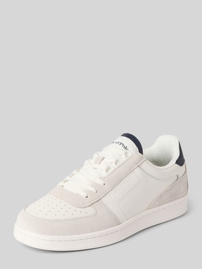 Produktfoto, Low Top Sneaker aus echtem Rindsleder von Marc O'Polo in Unifarbe, aus Glattleder, leicht profilierte flache Sohle, abgerundete Spitze