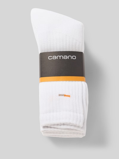 camano Socken mit Label-Print Weiss 3