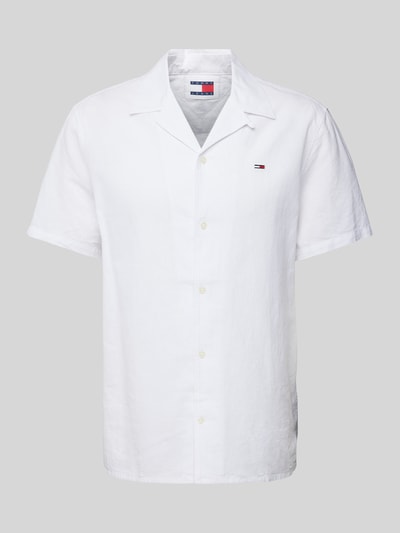 Tommy Jeans Koszula casualowa o kroju regular fit z wyhaftowanym logo Biały 2