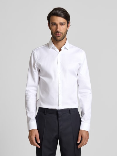 Jake*s Slim Fit Business-Hemd mit Kentkragen Weiss 4