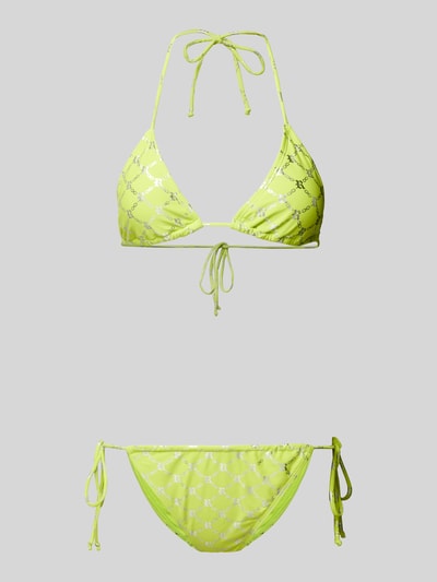 Review Bikini mit seitlicher Schnürung Neon Gelb 1