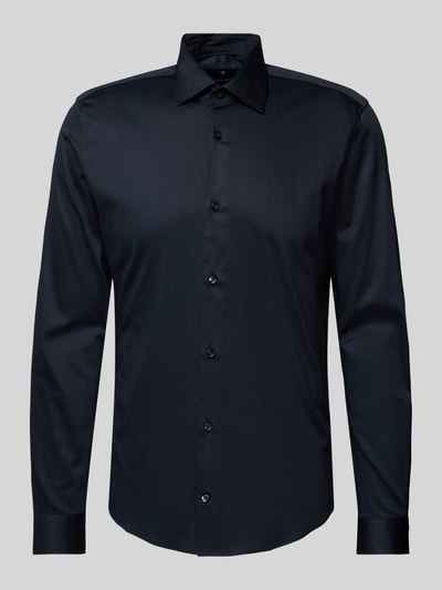 JOOP! Collection Slim Fit Business-Hemd mit Kentkragen Modell 'Pit' Dunkelblau 2