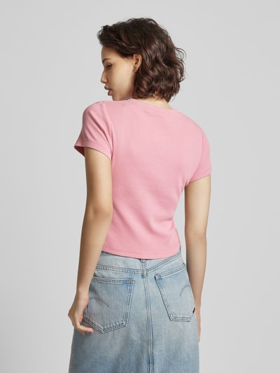 Levi's® T-shirt met labelprint, model 'ESSENTIAL' Felroze - 5