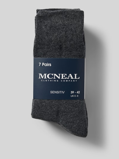 MCNEAL Socken mit elastischem Bündchen im 7er-Pack Anthrazit Melange 3