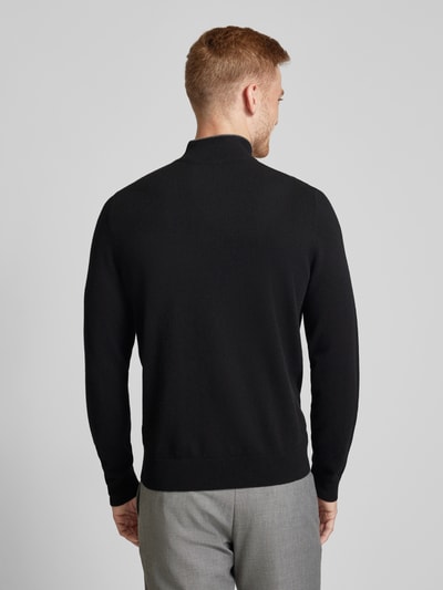 BOSS Gebreide pullover met opstaande kraag, model 'Emarlo' Zwart - 5