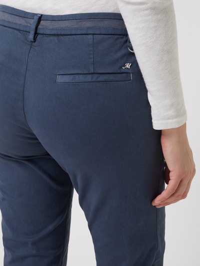 Mason's Straight fit chino met stretch, model 'NewYork' Donkerblauw - 3