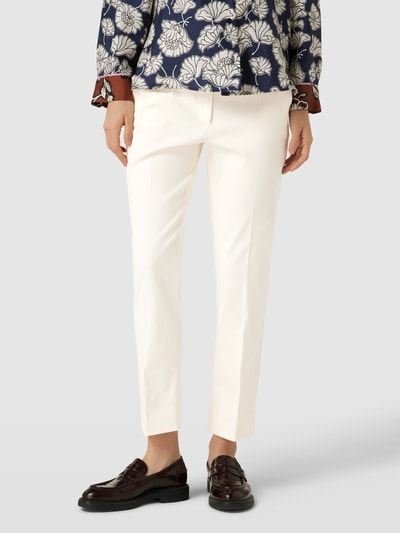 Weekend Max Mara Stoffen broek met persplooien, model 'VITE' Ecru - 4