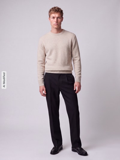 ONLY & SONS Pullover mit Strukturstrick Offwhite 1