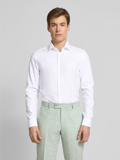 Jake*s Koszula biznesowa o kroju super slim fit w jednolitym kolorze Biały 4