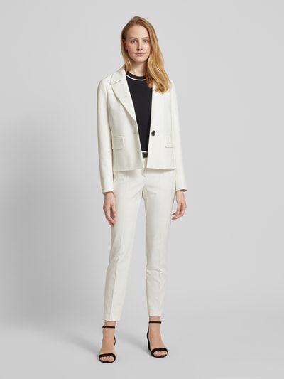 Windsor Slim fit broek met persplooien Offwhite - 1