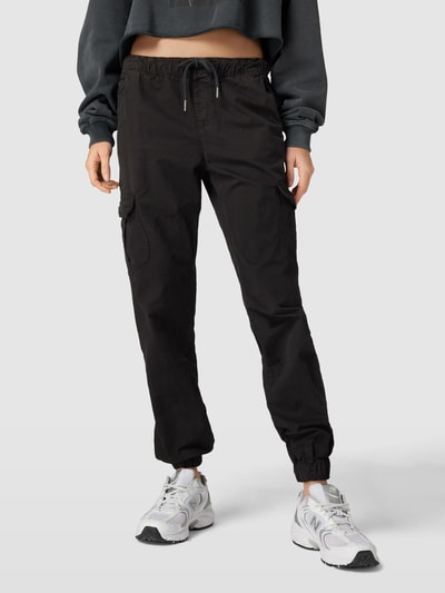 URBAN CLASSICS High Waist Cargohose mit Tunnelzug Schwarz 4