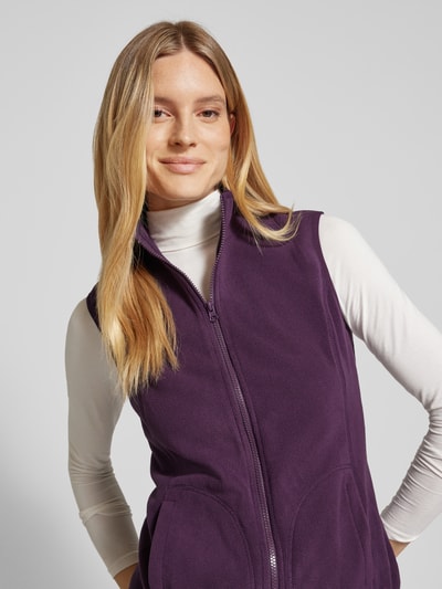 Christian Berg Woman Fleecegilet met opstaande kraag Paars - 3