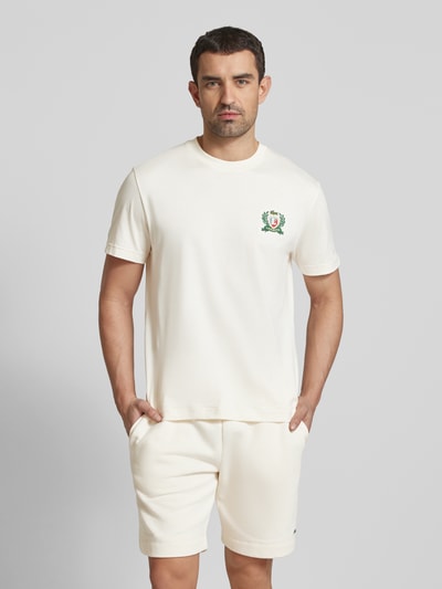 Lacoste Regular Fit T-Shirt aus reiner Baumwolle Offwhite 4