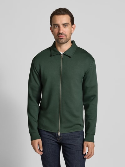 SELECTED HOMME Regular Fit Sweatjacke aus Viskose-Mix Modell 'EMANUEL' Dunkelgruen 4