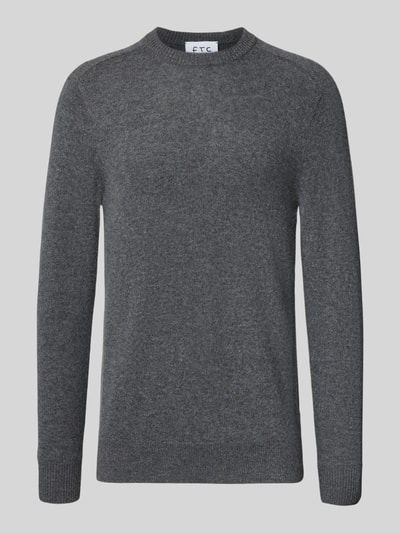 FTC-Cashmere Kaschmirpullover mit Rundhalsausschnitt Anthrazit 2