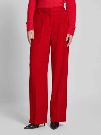 MAC Baggy Fit Stoffhose mit Bügelfalten Modell 'Camilla' Rot 4