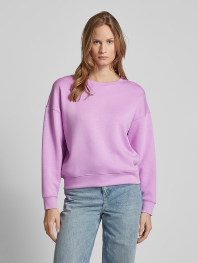 MSCH Copenhagen Oversized Sweatshirt mit Gerippte Abschlüsse Violett 4