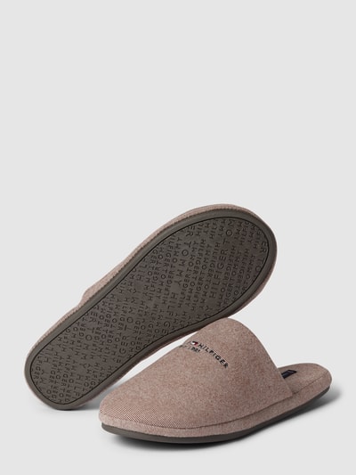 Tommy Hilfiger Hausschuhe mit Label-Stitching Modell 'ESSENTIAL HILFIGER' Beige meliert 4