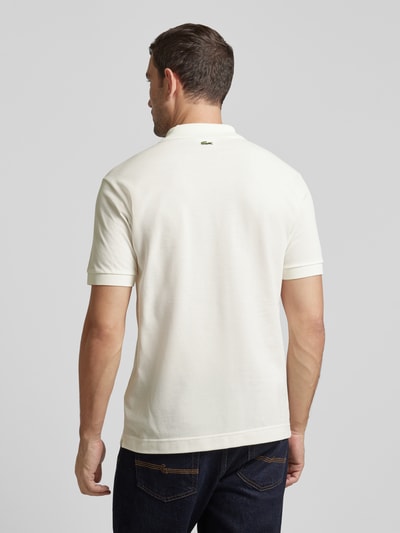 Lacoste Poloshirt met labelprint, model 'Piquet' Wit - 5