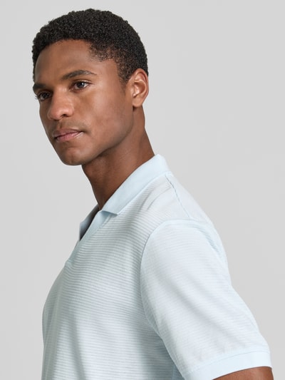 s.Oliver RED LABEL Regular Fit Poloshirt aus Baumwoll-Mix Hellblau 3