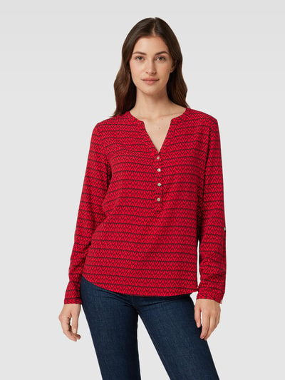 Montego Bluse mit Allover-Muster Rot 4