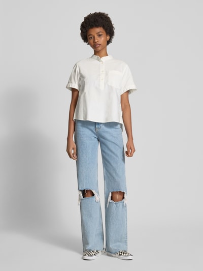 Marc O'Polo Denim Regular fit overhemdblouse met opstaande kraag Wit - 1