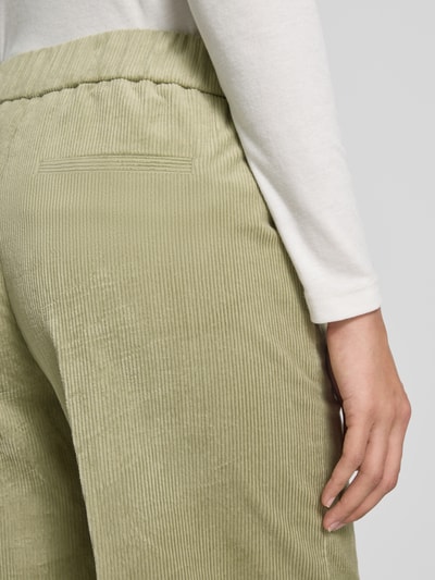 OPUS PANTS Stoffen broek met elastische band, model 'Mucia' Rietgroen - 3