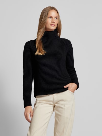 Drykorn Gebreide pullover met opstaande kraag, model 'ARWEN' Zwart - 4