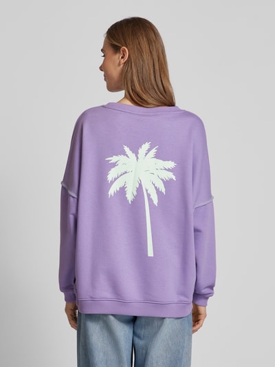 miss goodlife Oversized Sweatshirt mit gerippten Abschlüssen Violett 5