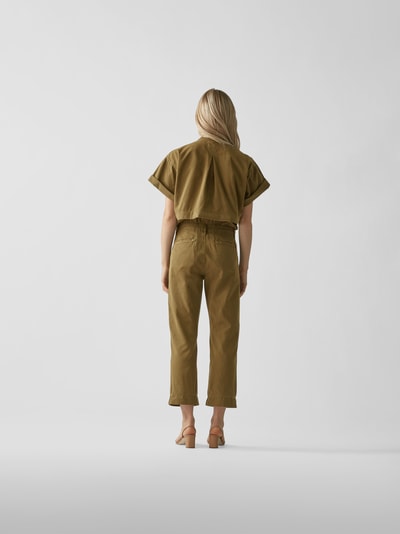 Frame Jumpsuit mit Stehkragen Khaki 5