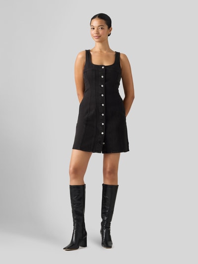 Levi's® Sukienka mini casualowa z czystej bawełny z listwą guzikową Czarny 1