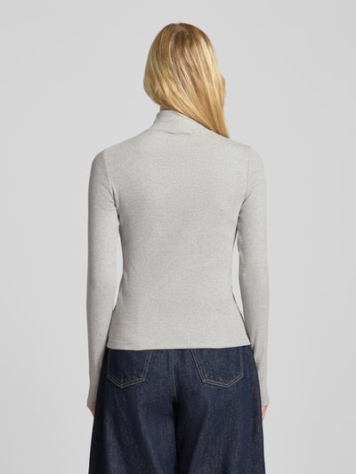 Calvin Klein Jeans Longsleeve mit Stehkragen Hellgrau 5