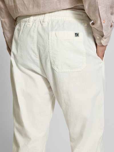 s.Oliver RED LABEL Relaxed Fit Chino Leinen-Baumwoll-Mix Weiss 3
