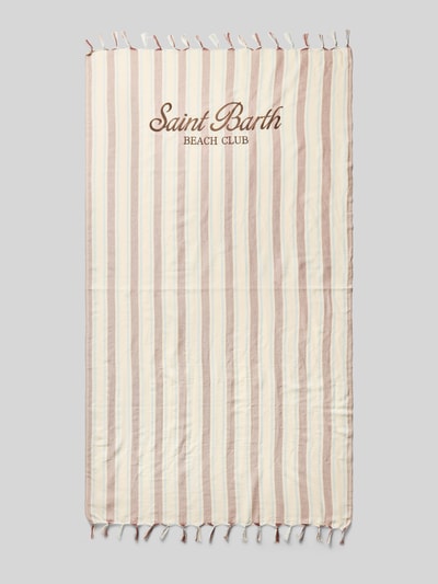 MC2 Saint Barth Strandlaken in all-over look met labelprint model 'FOUTAS LIGHT' Beige - 1