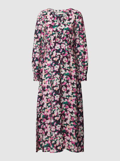 FREE/QUENT Maxi-jurk met all-over motiefprint, model 'Caisa' Felroze - 2