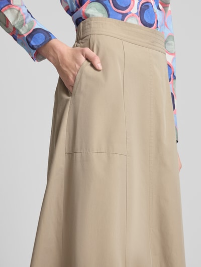 Christian Berg Woman Midirock mit Eingrifftaschen Beige 3