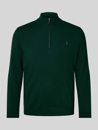 Polo Ralph Lauren Strickpullover mit Label-Stitching Dunkelgruen 1