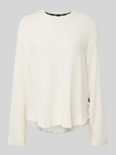 BOSS Oversized Sweatshirt mit Label-Stitching Modell 'OTTOMAN' Offwhite 2