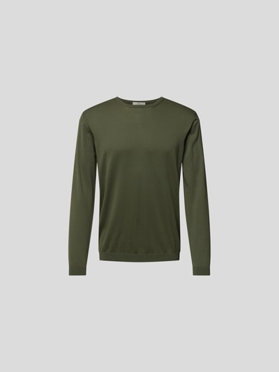 Roberto Collina Pullover mit Rundhalsausschnitt Dunkelgrün 2