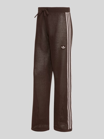 adidas Originals Regular Fit Trainingshose in Strickoptik Modell 'FIREBIRD' Schoko 2