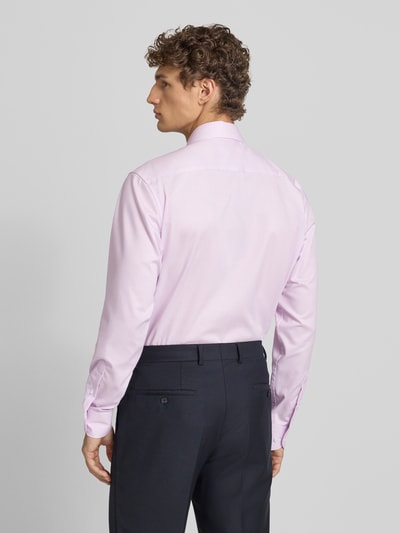 ETERNA Modern fit zakelijk overhemd van katoen met kentkraag Lila - 5