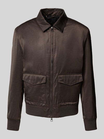 BOSS Regular Fit Bomberjacke mit Baumwoll-Anteil - BECKHAM x BOSS Dunkelbraun 2