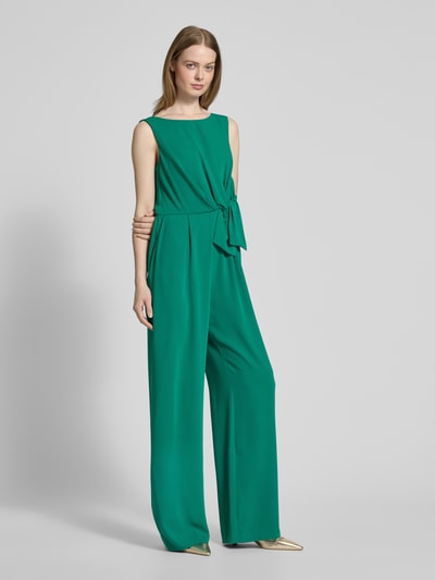 Christian Berg Cocktail Jumpsuit met knoopdetail Grasgroen - 1