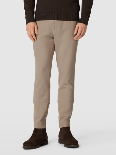 Matinique Chino met achterzakken met knoopsluiting, model 'liam' Beige - 4