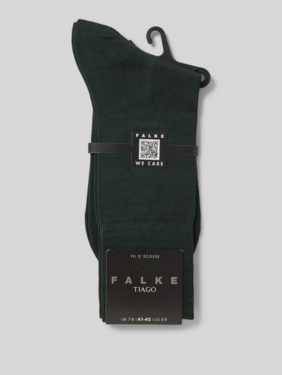 Falke Socken mit Label-Detail Modell 'Tiago' Dunkelgruen 3