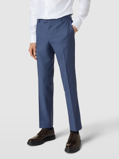 JOOP! Collection Slim fit pantalon met fijn motief, model 'Blayr' Blauw - 4