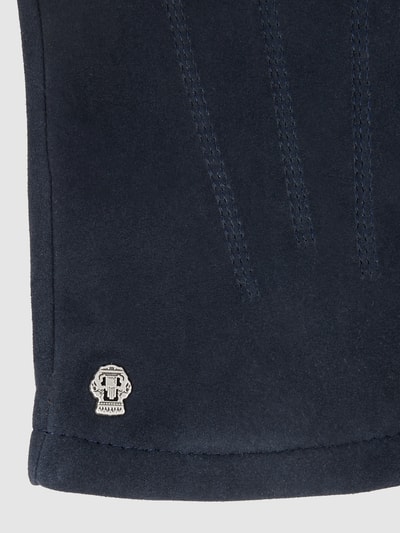 Roeckl Lederhandschuhe aus Veloursleder Marineblau 2