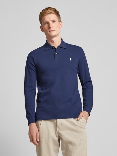 Polo Ralph Lauren Tailored fit poloshirt met logostitching Marineblauw - 4